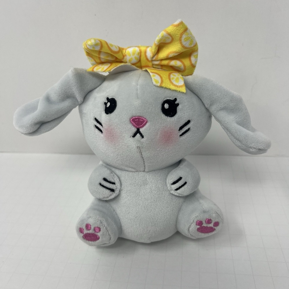 Bonkers Moriah Elizabeth Plush 6 Inch Gray Lemon Bunny Rabbit Stuffed Toy